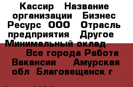 Кассир › Название организации ­ Бизнес Ресурс, ООО › Отрасль предприятия ­ Другое › Минимальный оклад ­ 30 000 - Все города Работа » Вакансии   . Амурская обл.,Благовещенск г.